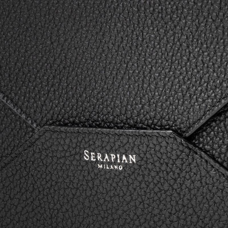 Serapian Pouch in cachemire leather black Negozio