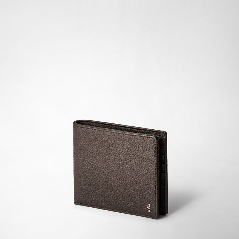 Serapian Portafoglio per 8 carte in pelle cachemire espresso Italia