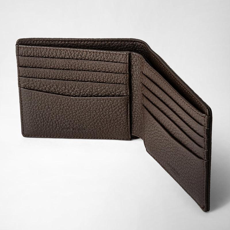 Serapian Portafoglio per 8 carte in pelle cachemire espresso Italia