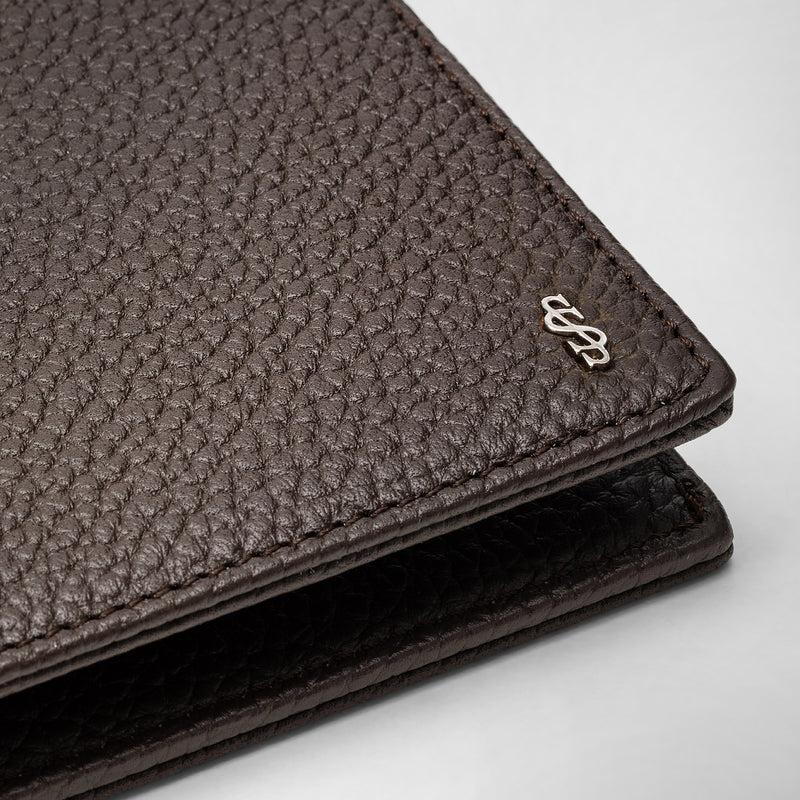 Serapian Portafoglio per 8 carte in pelle cachemire espresso Italia