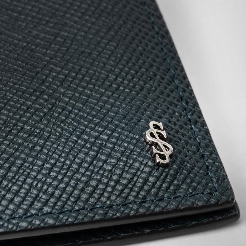 Serapian Portafoglio 8 carte pelle evoluzione blu navy Nuovo