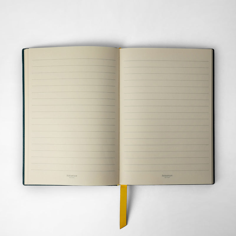 Serapian Notebook in cachemire leather moss green Consegna Veloce