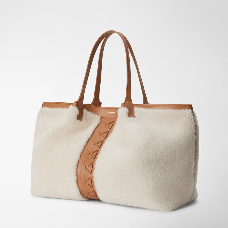 Serapian TOTE BAG SECRET IN SHEARLING Convenienza