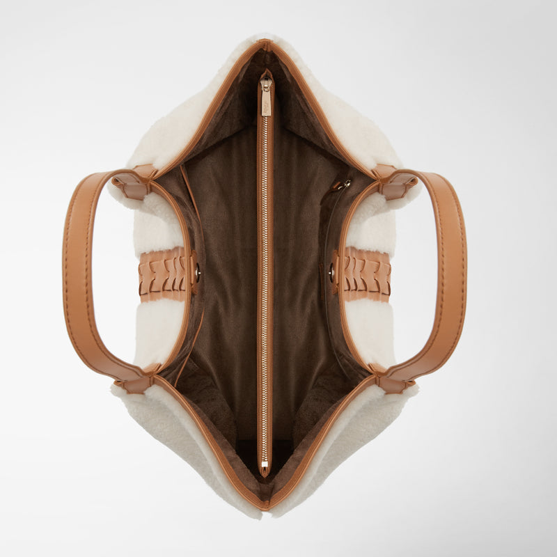 Serapian TOTE BAG SECRET IN SHEARLING Convenienza