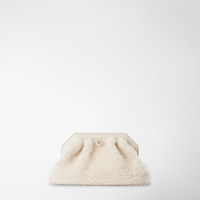 Serapian CLUTCH SECRET IN SHEARLING Presa
