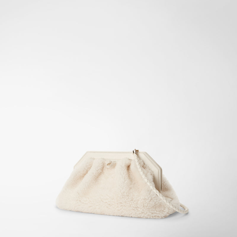 Serapian CLUTCH SECRET IN SHEARLING Presa
