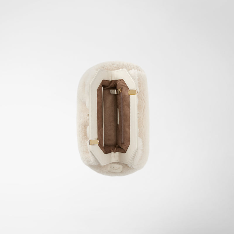 Serapian CLUTCH SECRET IN SHEARLING Presa
