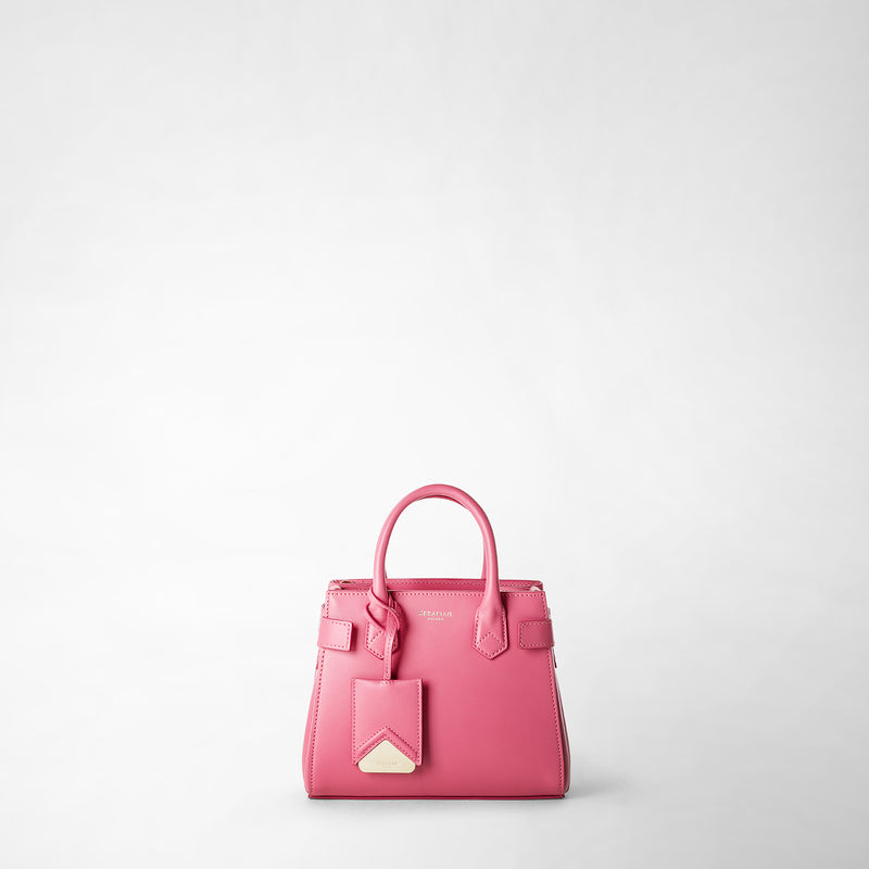 Serapian Mini meline' handbag in seta leather petal Sconto