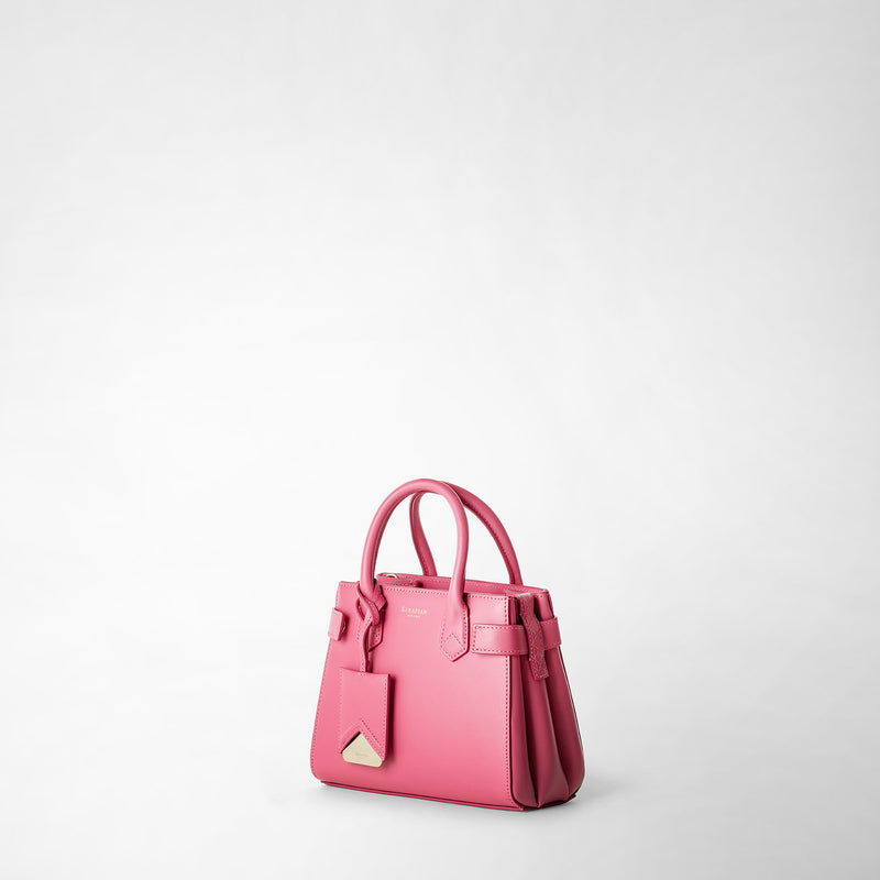 Serapian Mini meline' handbag in seta leather petal Sconto