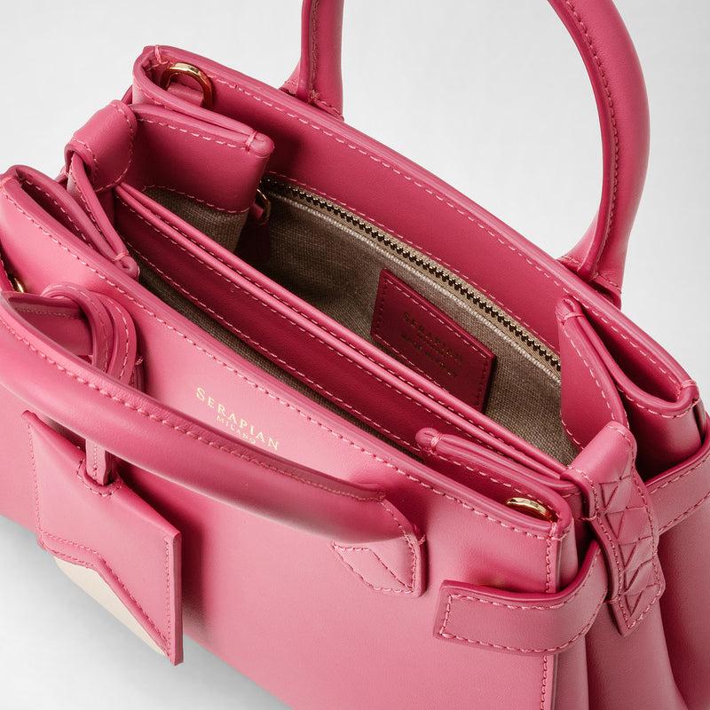 Serapian Mini meline' handbag in seta leather petal Sconto