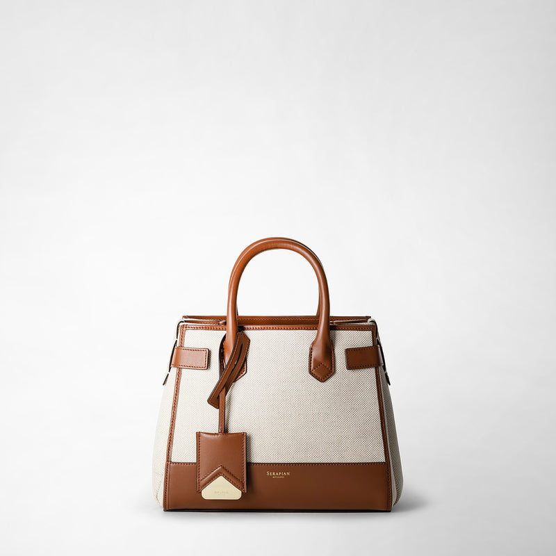 Serapian Borsa a mano meliné in canvas e mosaico Outlet