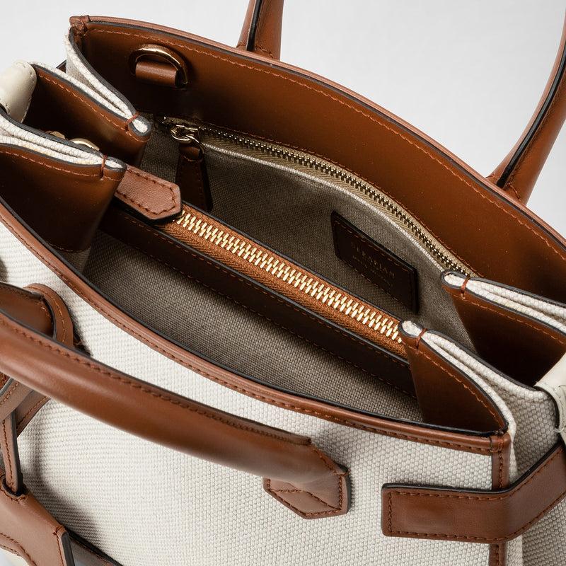 Serapian Borsa a mano meliné in canvas e mosaico Outlet