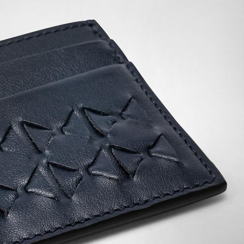 Serapian 4-card holder in mosaico navy blue Saldi