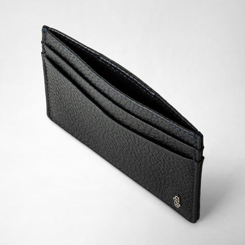 Serapian Portacarte per 4 carte in pelle cachemire blu Vendita Calda