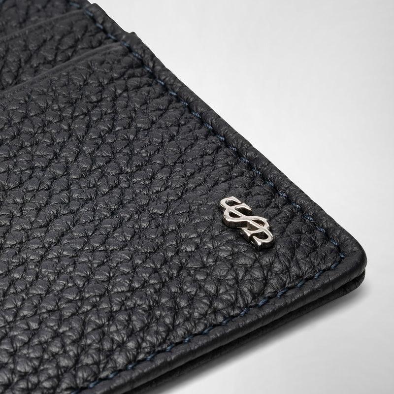 Serapian Portacarte per 4 carte in pelle cachemire blu Vendita Calda