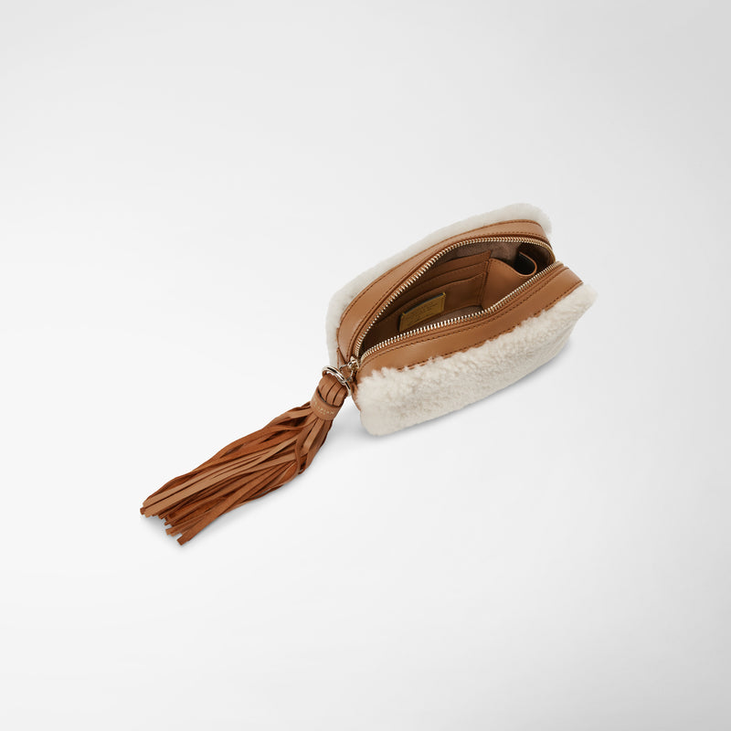 Serapian BORSA MINI IN SHEARLING Nuovo