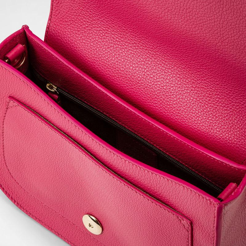 Serapian Luna crossbody bag in rugiada leather petal Qualità