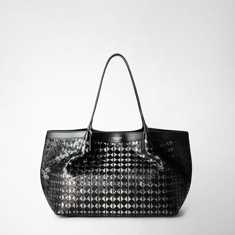 Serapian TOTE BAG SECRET PICCOLA IN MOSAICO ED ELAPHE Vendita