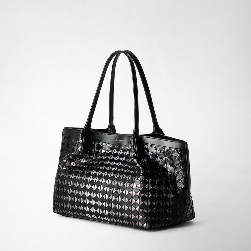 Serapian TOTE BAG SECRET PICCOLA IN MOSAICO ED ELAPHE Vendita