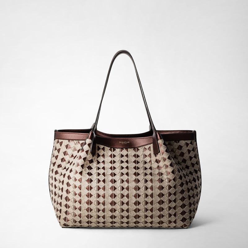 Serapian TOTE BAG SECRET PICCOLA IN LANA E MOSAICO Shopping Online