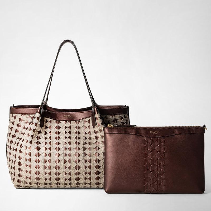 Serapian TOTE BAG SECRET PICCOLA IN LANA E MOSAICO Shopping Online