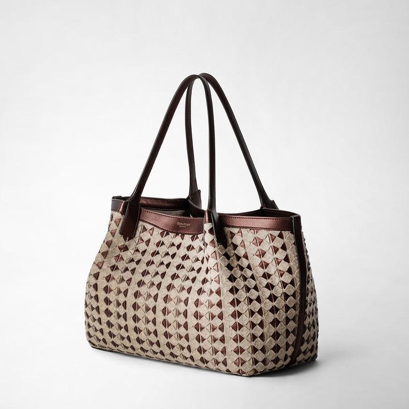 Serapian TOTE BAG SECRET PICCOLA IN LANA E MOSAICO Shopping Online
