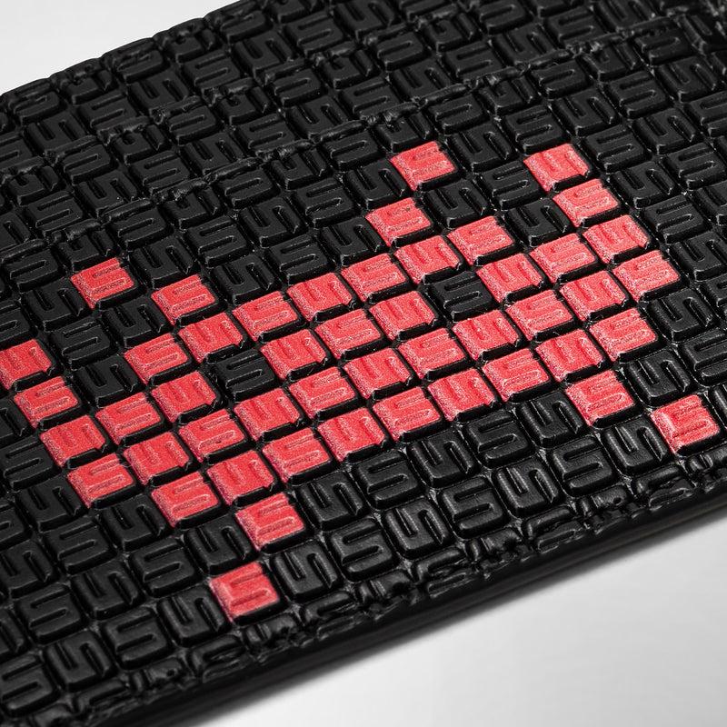 Serapian Portacarte 4 carte stepan nero-rosso space invaders Prezzo Ridotto