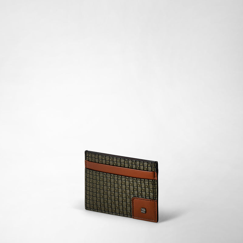 Serapian 4-card holder in stepan 72 kaki and cuoio Sottocosto
