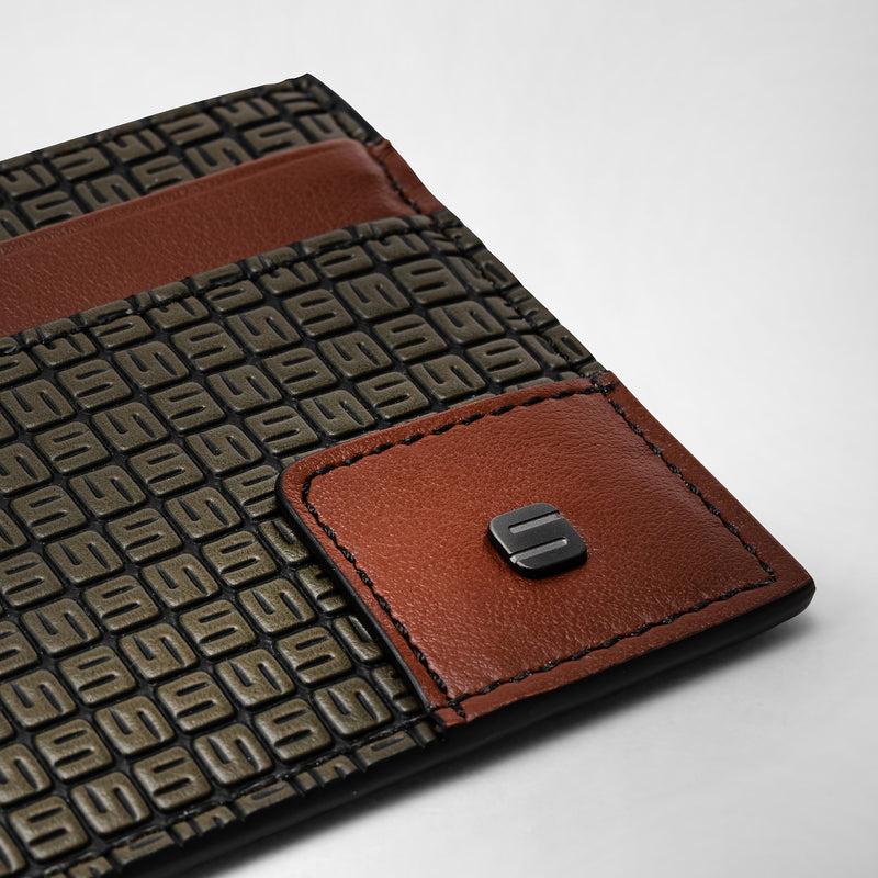 Serapian 4-card holder in stepan 72 kaki and cuoio Sottocosto