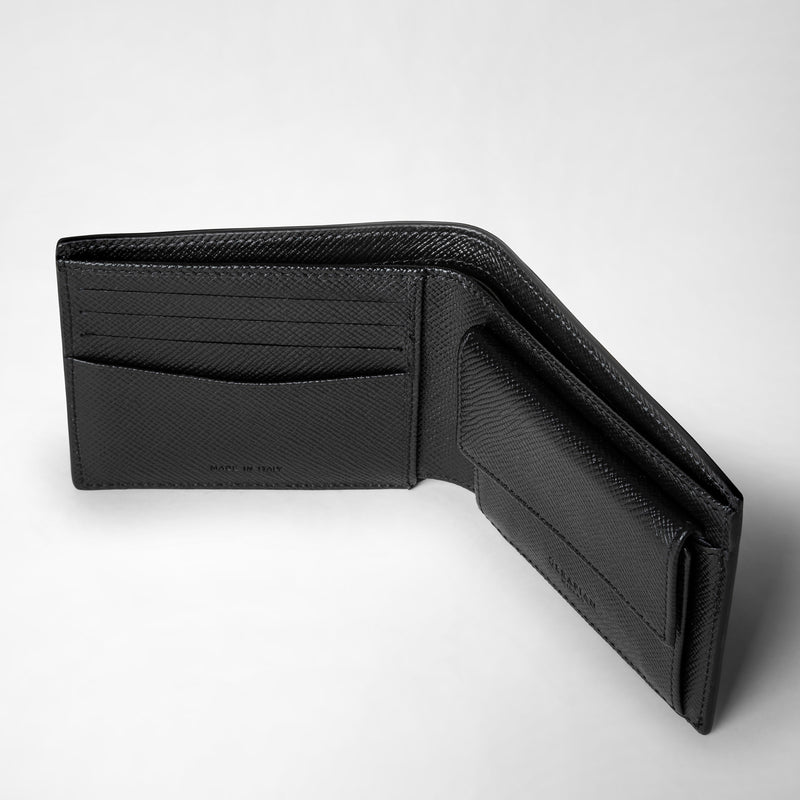 Serapian Portafoglio con portamonete pelle evoluzione nero Sconto