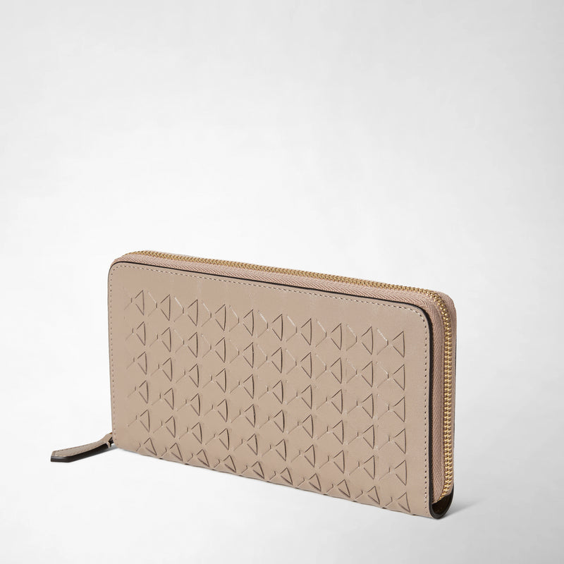 Serapian PORTAFOGLIO CON ZIP IN MOSAICO Saldi Di Fabbrica