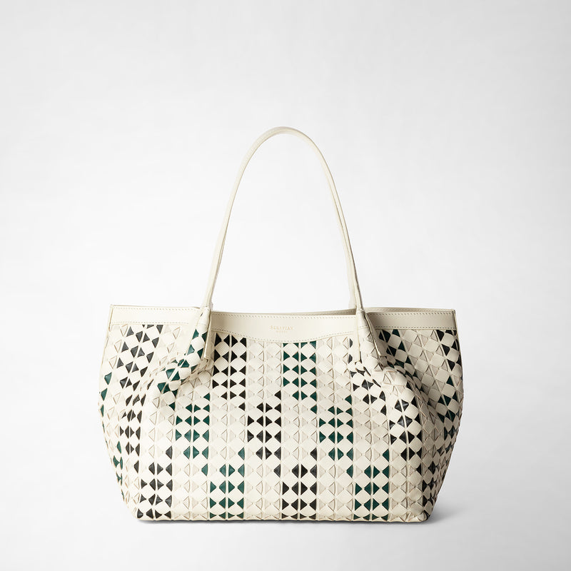 Serapian TOTE BAG SECRET PICCOLA IN MOSAICO MESTIERI D'ARTE Italia