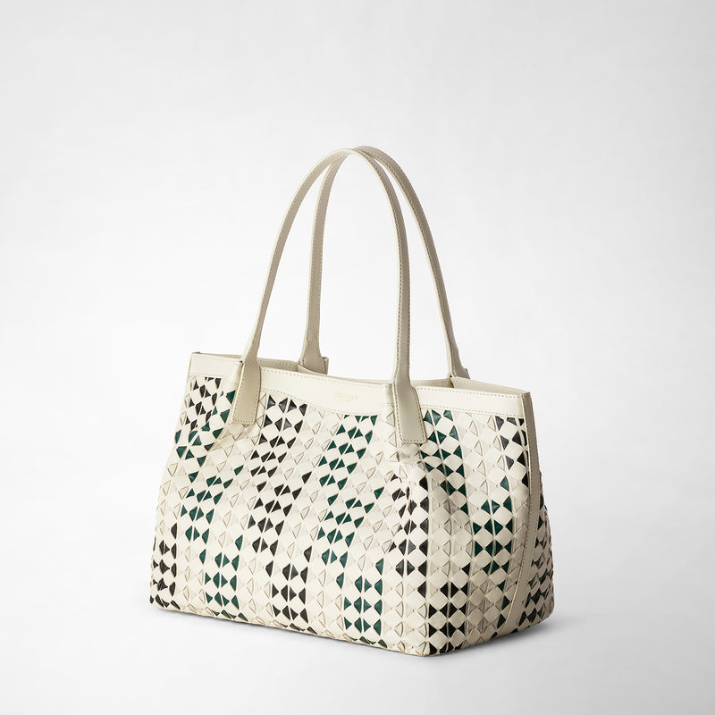 Serapian TOTE BAG SECRET PICCOLA IN MOSAICO MESTIERI D'ARTE Italia