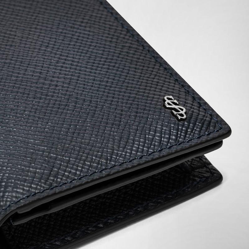 Serapian Business card case in evoluzione leather navy blue 2025