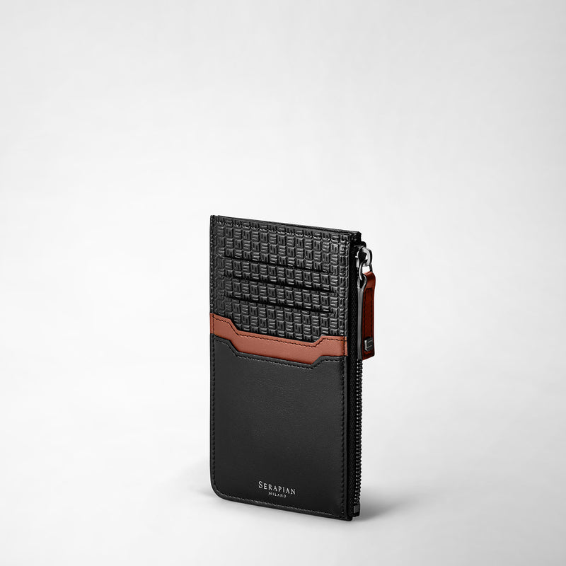 Serapian PORTACARTE CON ZIP IN STEPAN 72 Consegna Veloce