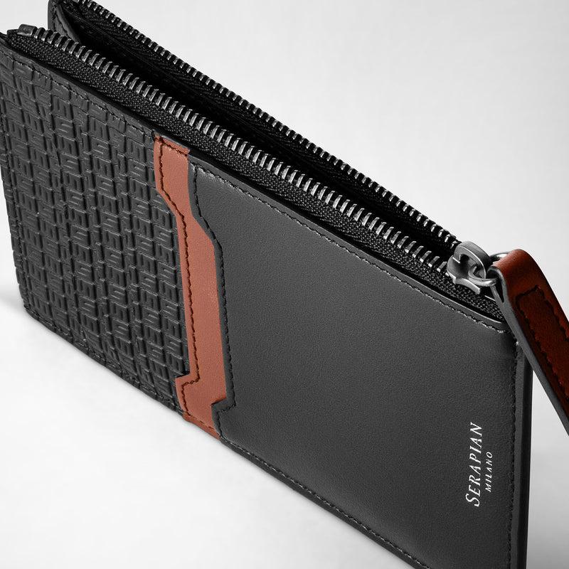 Serapian PORTACARTE CON ZIP IN STEPAN 72 Consegna Veloce