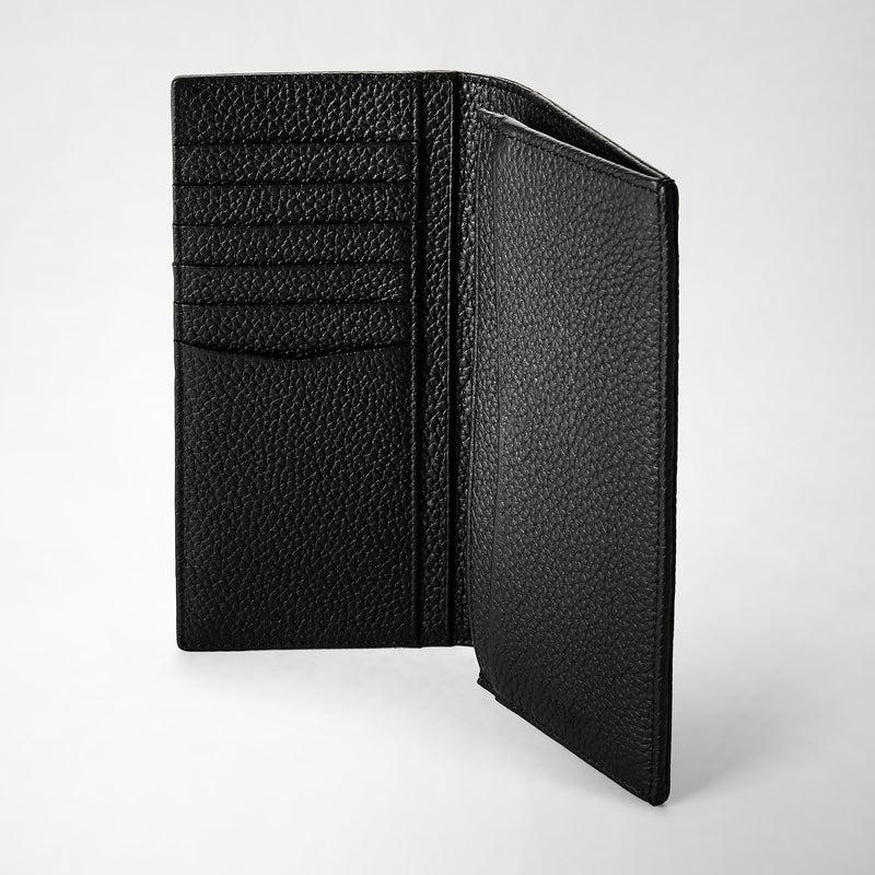 Serapian Portafoglio allungato in pelle cachemire nero Promozione Limitata
