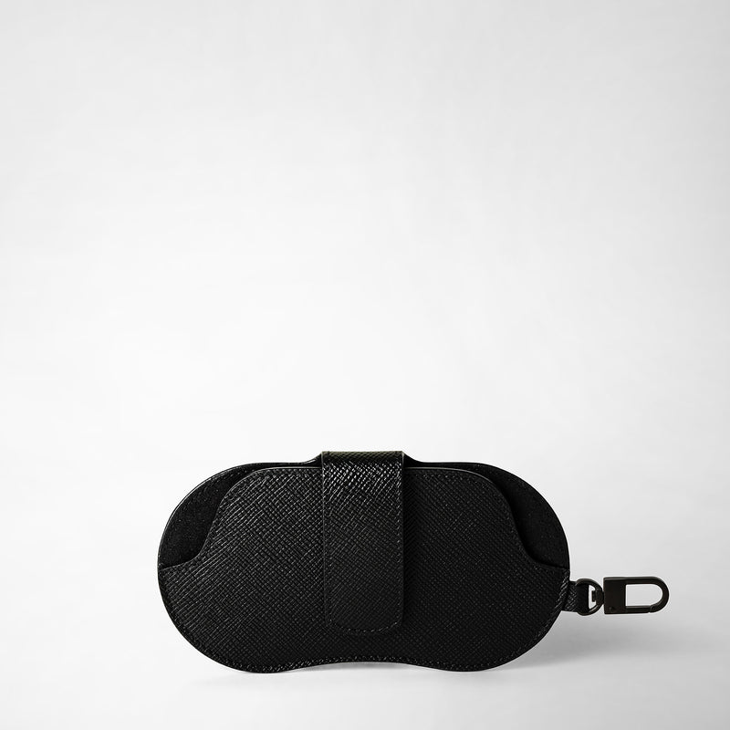Serapian Glasses holder in evoluzione leather eclipse black Outlet