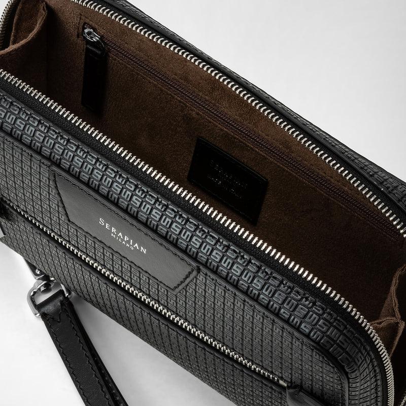 Serapian Pochette in stepan asfalto-nero 2025