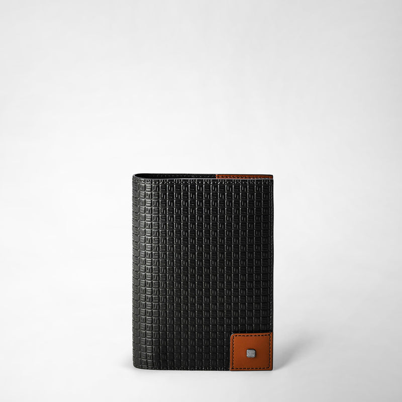 Serapian Passport holder in stepan 72 black cuoio Rilascio limitato
