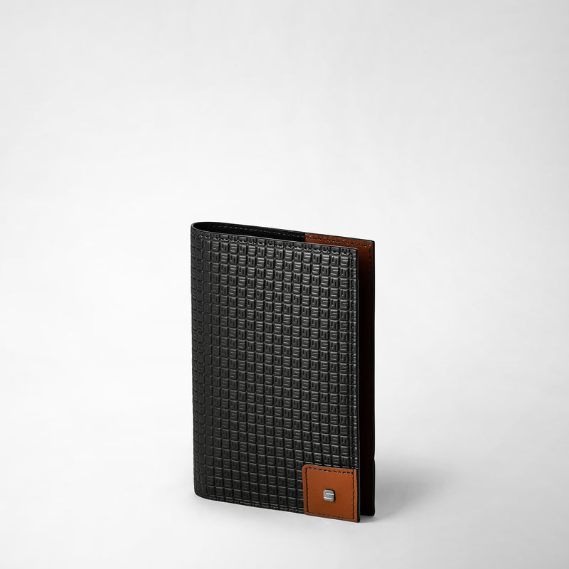 Serapian Passport holder in stepan 72 black cuoio Rilascio limitato