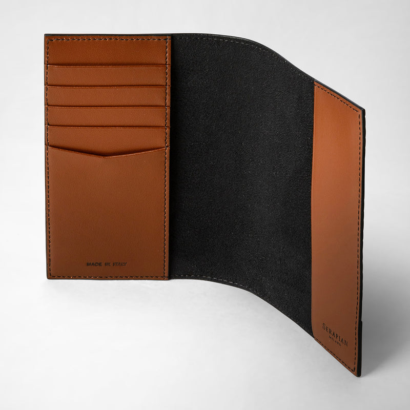 Serapian Passport holder in stepan 72 black cuoio Rilascio limitato