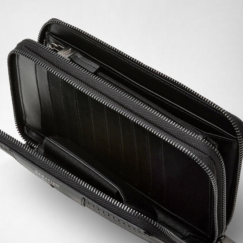 Serapian POCHETTE DA VIAGGIO CON ZIP DOPPIA IN STEPAN Latest stili