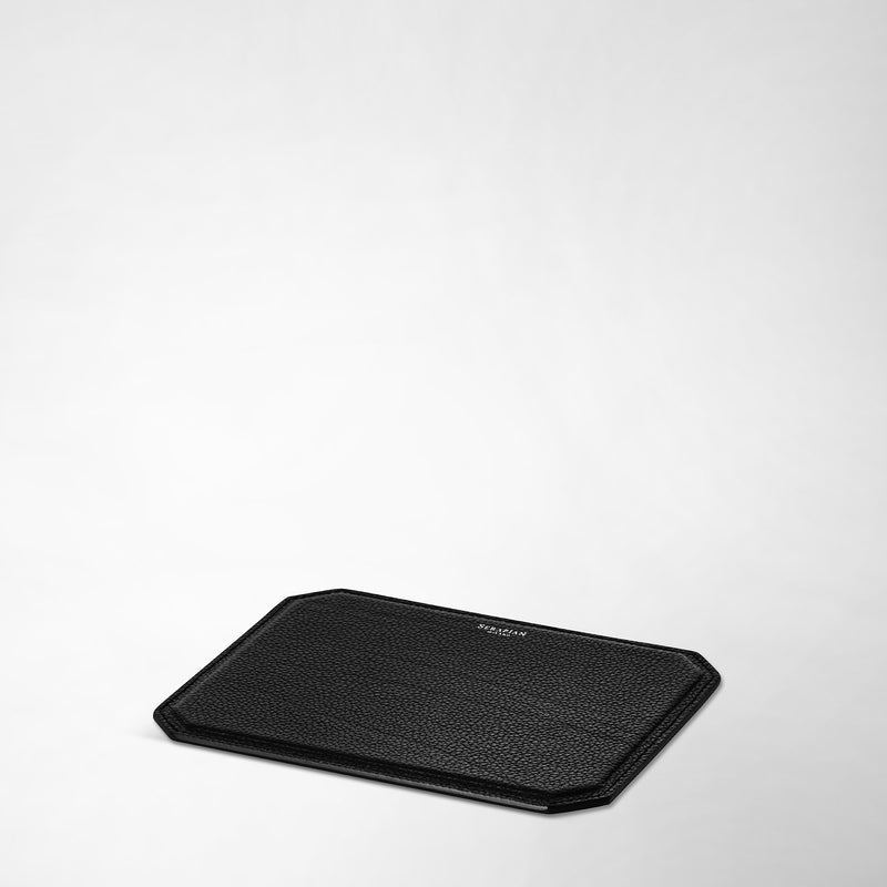 Serapian Mouse pad in cachemire leather black Super sconto