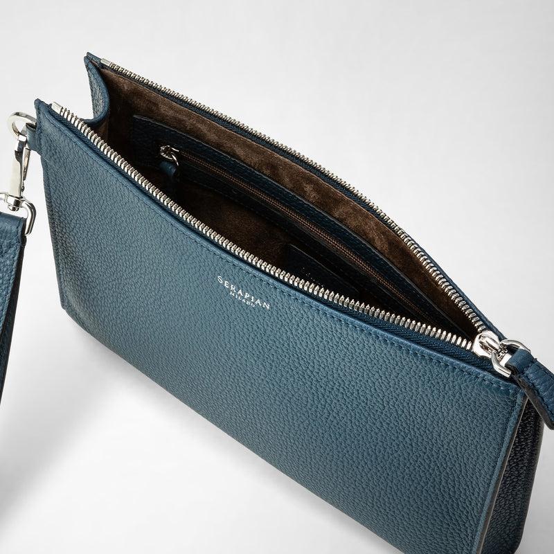 Serapian POCHETTE CON ZIP IN PELLE CACHEMIRE Fino Al -60%
