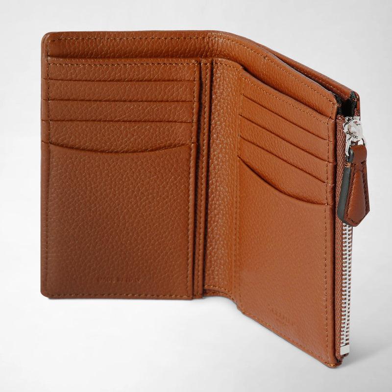 Serapian PORTAFOGLIO VERTICALE CON ZIP IN PELLE CACHEMIRE Negozio online di fabbrica