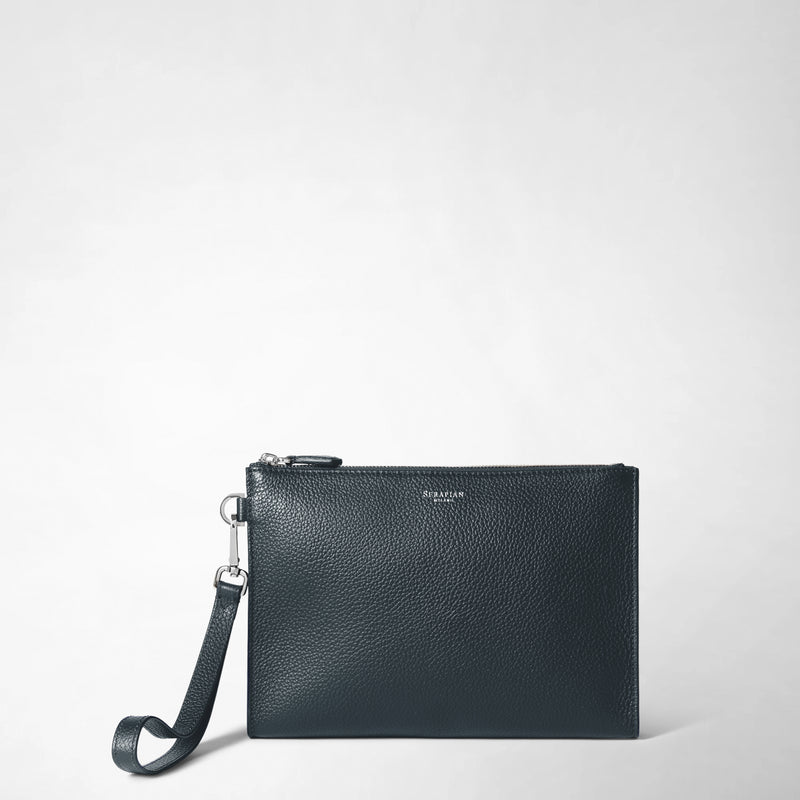 Serapian POCHETTE CON ZIP IN PELLE CACHEMIRE Black Friday