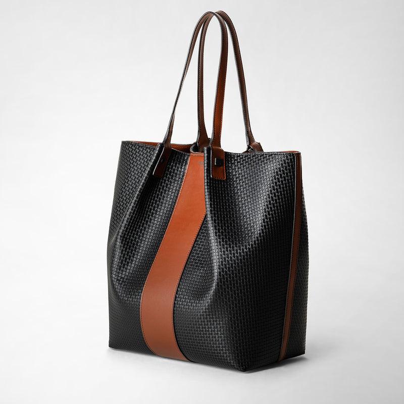 Serapian Borsa shopping vertical secret stepan 72 nero-cuoio Latest fashion