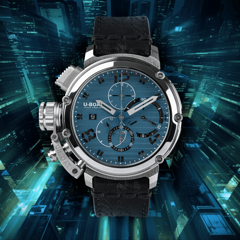 U Boat CHIMERA 46MM CHRONO SS BLU Economico