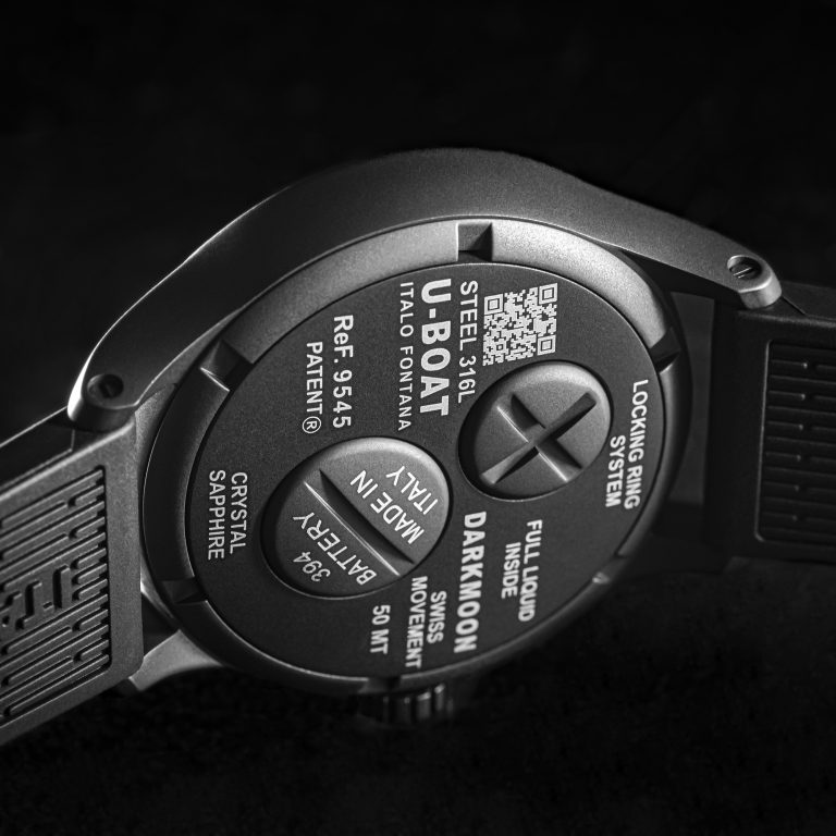 U Boat DARKMOON 40 MM BK BLACK CURVED PVD In Saldo